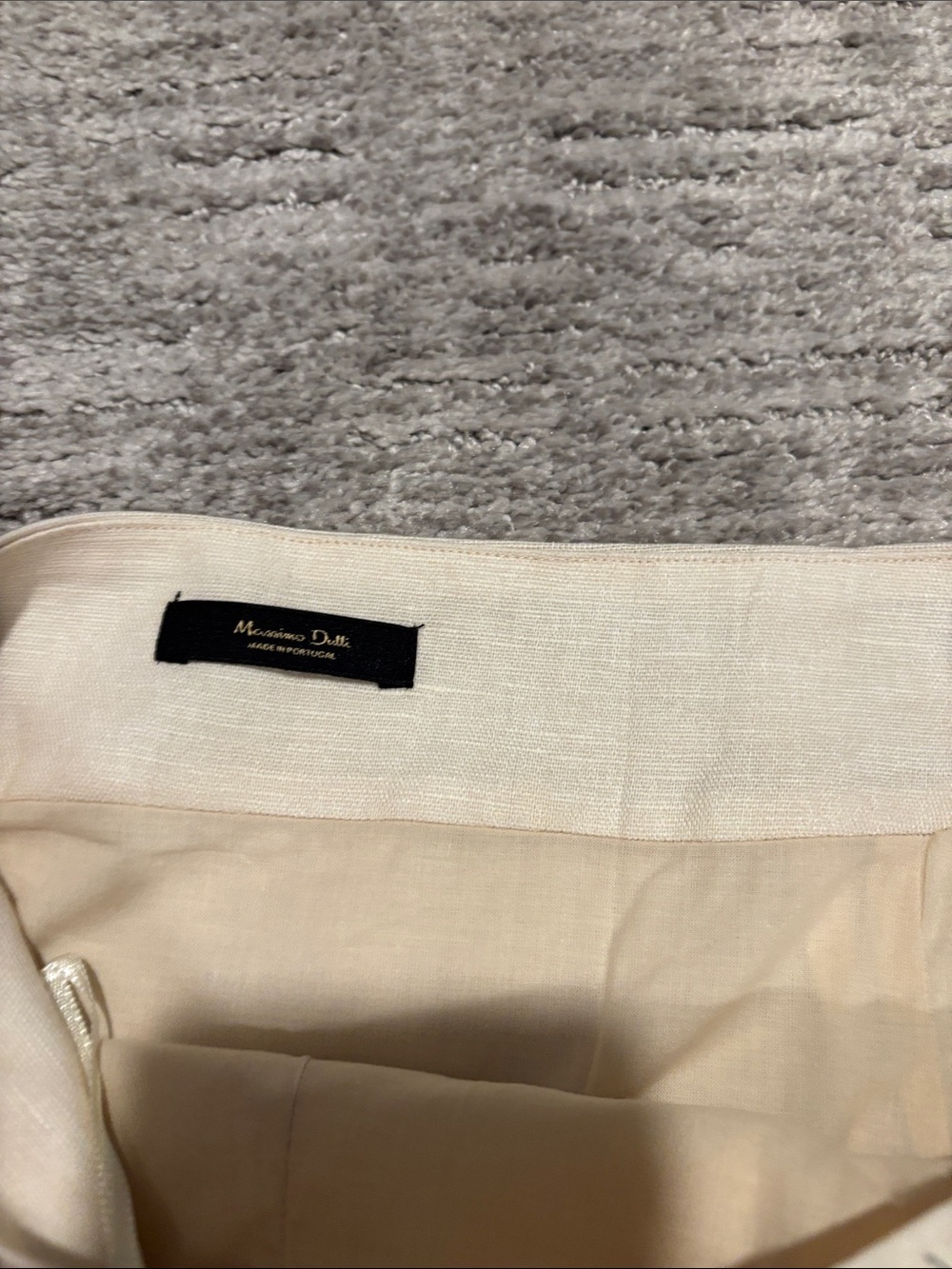 Massimo Dutti Cream Midi Wrap Skirt with Black Geometric Trim size 10 - Picture 5 of 8